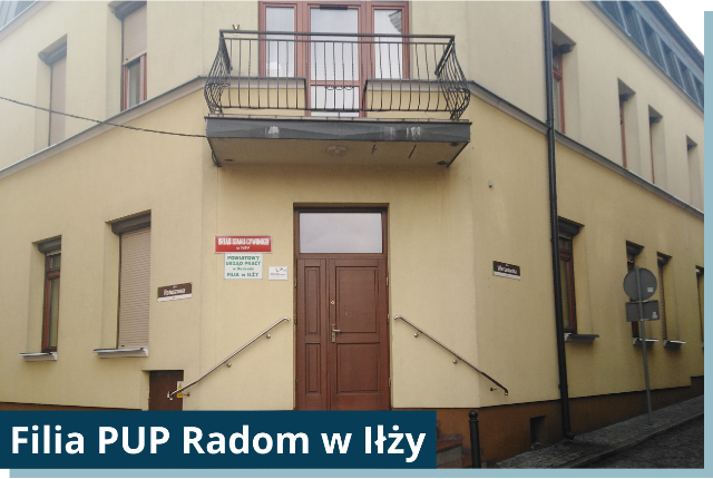 Zdjęcie przedstawia budynek, w którym mieści się Filia PUP w Iłży