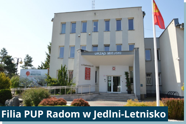 Zdjęcie przedstawia budynek, w którym mieści się Filia PUP w Jedlni-Letnisko